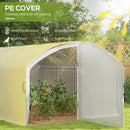 Outsunny 4 x 3 x 2m Polytunnel Greenhouse with Door, UV-resistant PE Cover
