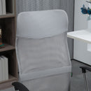 HOMCOM Executive Office Chair High Back Mesh Back Seat Desk Chairs, Light Grey