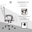 HOMCOM Executive Office Chair High Back Mesh Back Seat Desk Chairs, Light Grey
