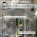 Outsunny 6 x 2.5ft Polycarbonate Greenhouse Aluminium Green House, Dark Grey