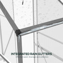 Outsunny 6 x 2.5ft Polycarbonate Greenhouse Aluminium Green House, Dark Grey