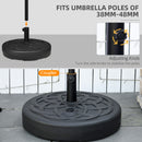 Outsunny Garden Umbrella Base Water Or Sand Filled Weight With Built-In Handle