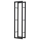 150cm Tall Metal Firewood Log Holder Rack Double Tier w/ Balanced Base Side Rails Indoor Outdoor Traditional Fireplace Log Storage Cradle 150x40cm