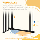 PawHut Adjustable Safety Gate w/ 1 Extensions and Four Adjustable Screws, Black