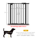 PawHut Adjustable Safety Gate w/ 1 Extensions and Four Adjustable Screws, Black