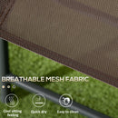 Outsunny Patio Bistro Set Folding Chairs & Coffee Table For Balcony, Brown