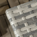 Outsunny PE Rattan Outdoor Coffee Table, Modern Rattan Side Table, Mixed Grey