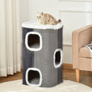 PawHut Cat Barrel Kitten Tree Tower