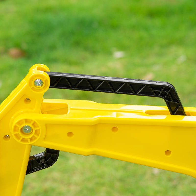 HOMCOM Kids Ride On Pedal Digger - Yellow