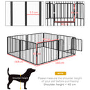 PawHut 60cm 8 Panels Heavy-Duty Dog Playpen for Small Dogs