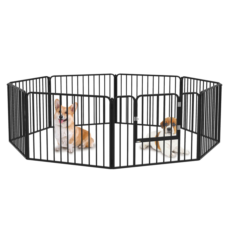 PawHut 60cm 8 Panels Heavy-Duty Dog Playpen for Small Dogs