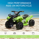 HOMCOM Kids Ride On Car Four Wheeler Quad Bike 6v - Green