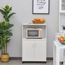 HOMCOM Kitchen Microwave Stand with Wheels - White