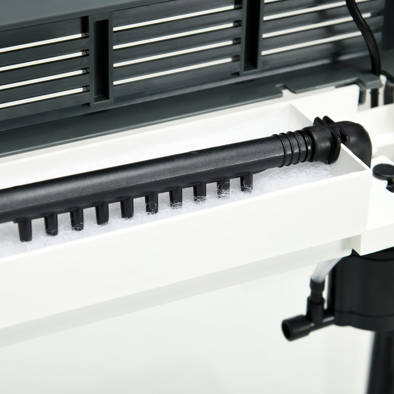 PawHut Aquarium 13L Glass Fish Tank w/ Filter, LED Lighting, Water Pump