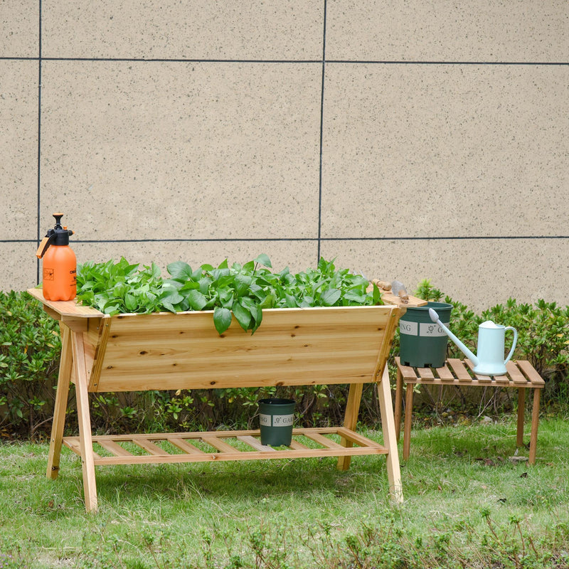 Outsunny Wooden Planter Garden Raised Bed