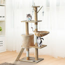 Pawhut 131cm Cat Tree with Hammock