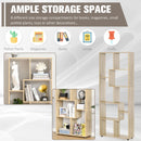 HOMCOM Tall Shelving Bookshelf Unit - Oak