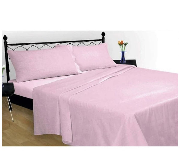 Lewis's Brushed Cotton Sheet Set- Pink