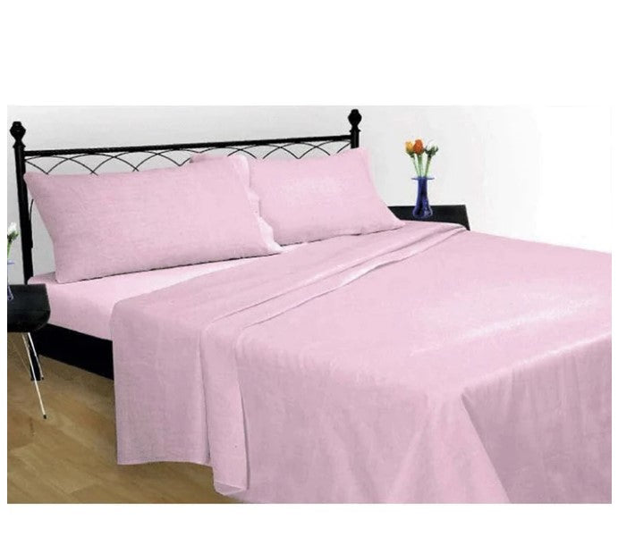 Lewis's Brushed Cotton Sheet Set- Pink