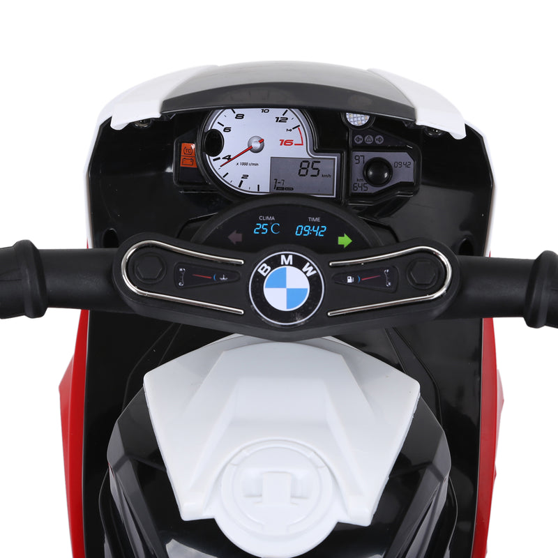 HOMCOM Red Kids Electric Ride on Motorcycle BMW S1000RR with Headlights Music