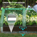 Outsunny Raised Garden Bed Planter Box with Greenhouse, Green and Dark Grey