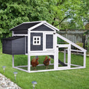 PawHut Wooden Chicken Coop Grey