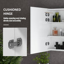 kleankin Wall Mounted Bathroom Storage Cupboard with Mirror, LED Light, USB