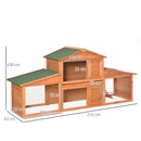 Pawhut Fir Wood Rabbit Hutch
