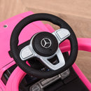 HOMCOM Kids Pink Ride On Car Mercedes Benz G350 - with Sun Shade