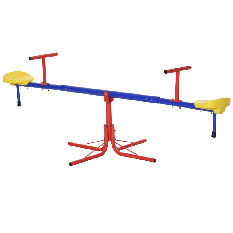 Outsunny Kids Seesaw Metal frame 3-8yrs - 360 degree swivel