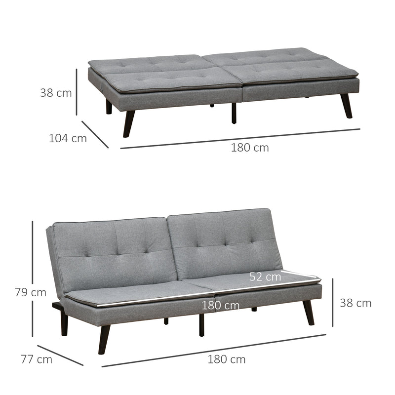 3 Position Sofa Bed - Grey