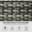 Outsunny 4 Pieces Rattan Sofa Set Outdoor Conservatory Furniture with Cushions