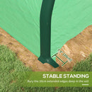 Outsunny Tunnel Greenhouse, Upgraded Structure, Hinged Doors, 6 x 3(m), Green