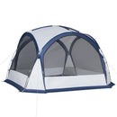 Outsunny Dome Tent for 6-8 Person Camping Tent w/ Zipped Mesh Doors Lamp Hook