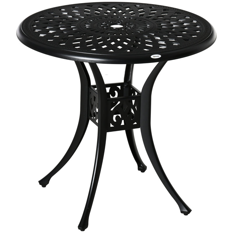 Outsunny Garden Dining Table - Black