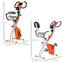 HOMCOM Folding Exercise Bike - White & Orange