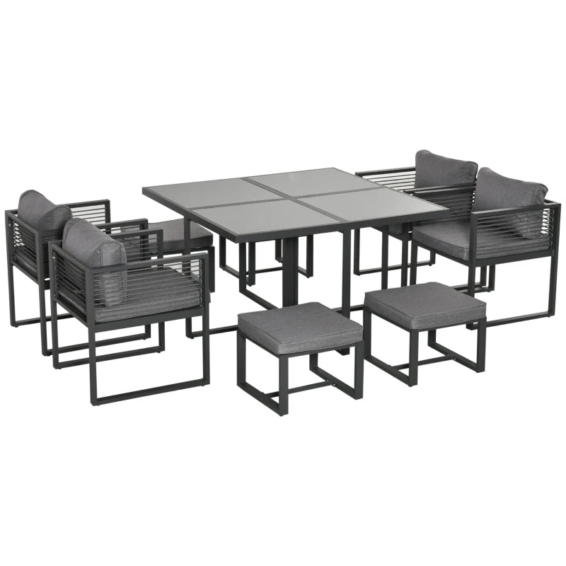 Outsunny 9 Piece  Patio Dining Set