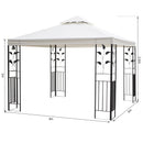 OutSunny 3x3 Garden Gazebo - Cream
