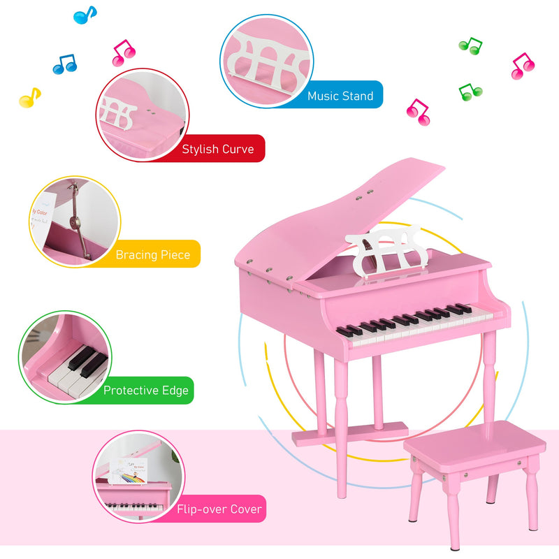 Kids Electronic Keyboard - Included Music Stand & Bench