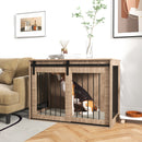 PawHut Dog Crate Furniture with Removable Cushion for Large Dogs - Brown