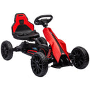 HOMCOM Children Pedal Go Kart w/ Adjustable Seat, Handbrake - Red