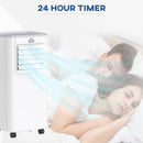 HOMCOM 4-In-1 Compact Mobile Air Conditioner Unit With LED Screen- White