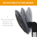 Outsunny Wall Mount Electric Infrared Patio Heater 220V-240V Black