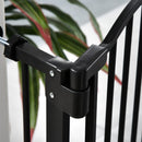 PawHut Metal Safety Pet Gate - Black