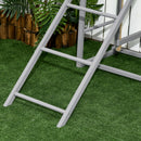 PawHut Chicken Activity Play Chicken Coop with Swing Set for 3-4 Birds, Grey