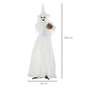 Halloween White Witch Holding Pumpkin Head 72" Life Size