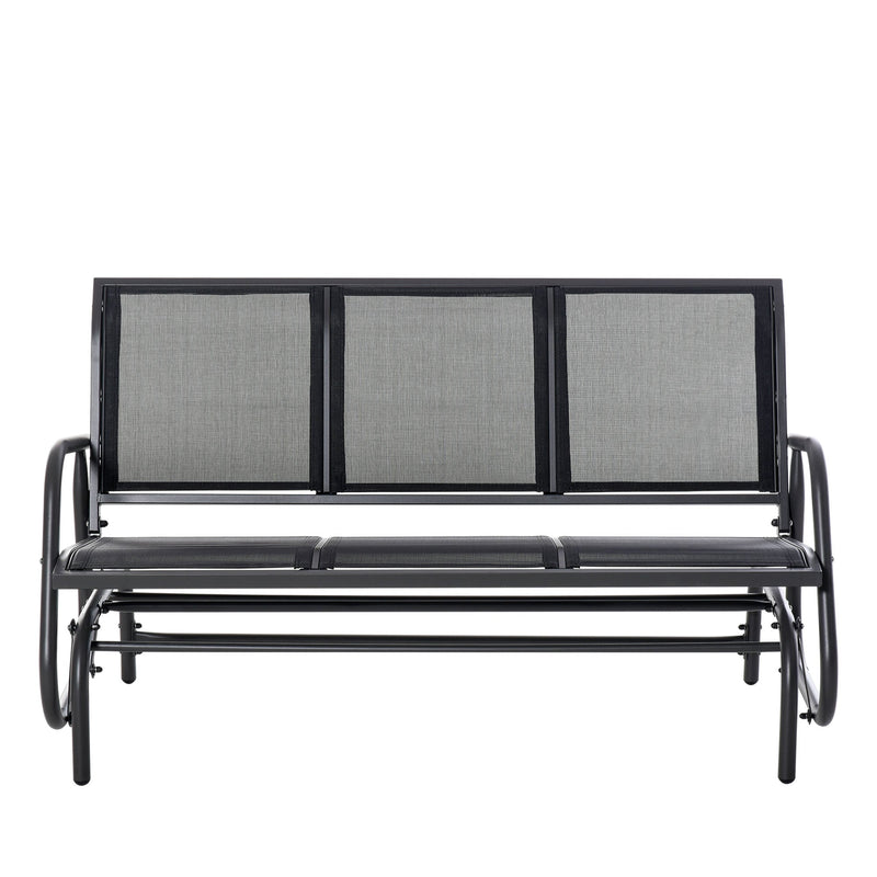 Outsunny Gliding Rocking  Chair - Black