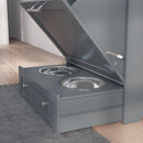 PawHut Pet Feeder Station Dog and Cat Food Storage Feeding Station Food Cabinet