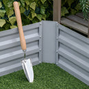Outsunny Set of 2 Raised Garden Bed Galvanized Steel Planter