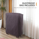 HOMCOM Folding Bed with Mattress & Wheels, Adjustable Backrest Guest, White